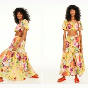 Off shoulder crop top in vibrant colors bloggers favorite